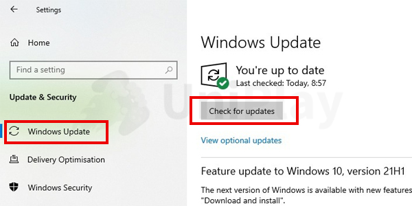 Klik Windows Update